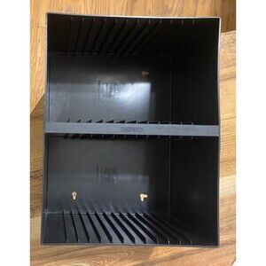 GEMINI 26 CD Storage Rack Wall Mount Case Holder Black Plastic USA~Vintage 1993